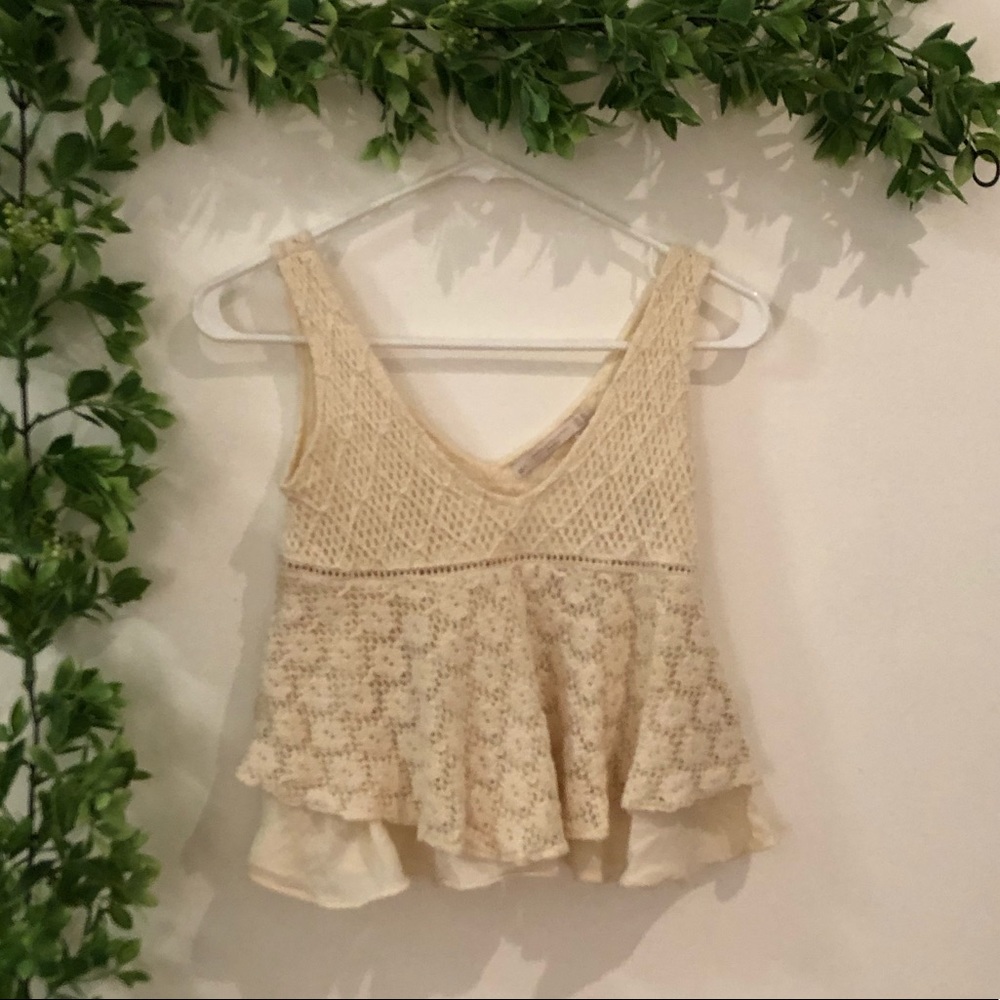 Zara Crochet Crop Tank